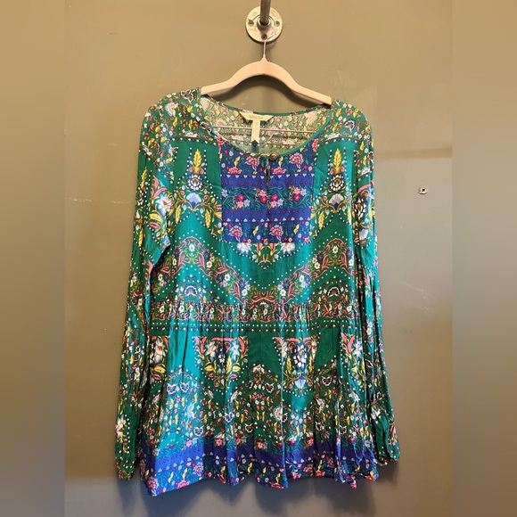 Matilda Jane Women’s medium Top Long Sleeve Elastic wrist lightweight Key hole - Picture 3 of 5